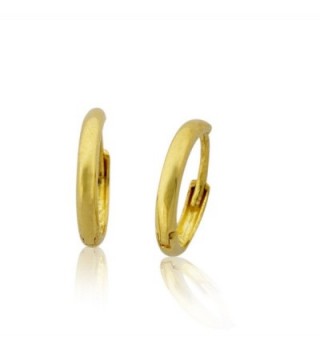 10KT Gold Medium Slim Polish Huggies - CK118N5J5UR