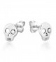 Punk Skull Sterling Silver Earrings