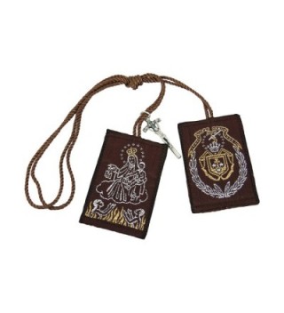 Our Lady of Mount Carmel Big Scapular with Cross Charm Escapulario Café de la Virgen del Carmen con cruz - CI11TA4MFN3