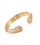 XZP Hollow out Women Bangle Cuff Bracelets Statement Metal C Design Simple Open Fashion Wristlet Jewelry - Gold - CA187AHL35Q