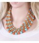 Imitation Turquoise Weaving Multicolor Necklace