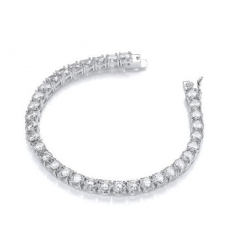 Women Wonderful 5mm Round Cubic Zirconia Tennis Bracelet- Measures 7.5 Inches - CI12IIBU0N1