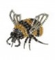 Bumble Bee Pin Using Jet and Topaz Swarovski Stones with Movable Wings by Albert Weiss - CG12BC40FOF