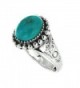 Oxidized Sterling Turquoise Gemstone Statement