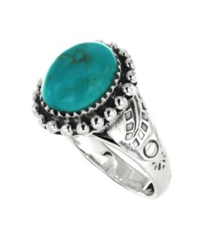 Oxidized Sterling Turquoise Gemstone Statement