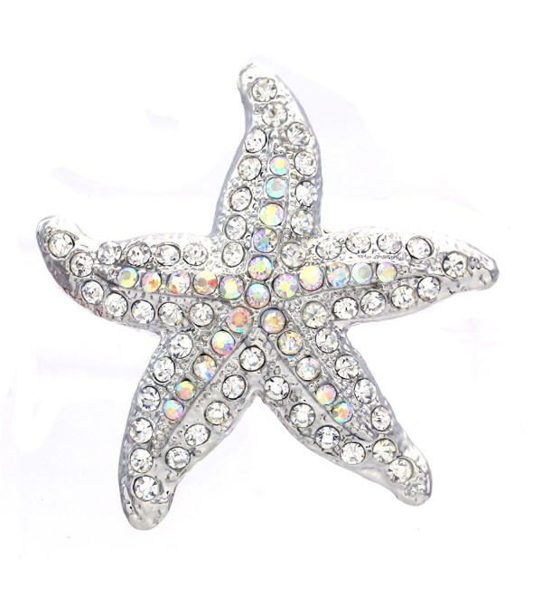 Starfish Charm Pin Brooch Wedding Bridesmaid Fashion Jewelry Necklace Pendant Compatible - CS1194FN4XJ