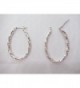 Holiday Specials- Hoop Earrings with a Silver Twist - C8119O2WSKR