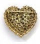 Akianna Gold tone Swarovski Crystals Valentine in Women's Brooches & Pins