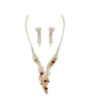 Rosemarie Collections Women's Faux Pearl and Sparkling Crystal Fashion Jewelry Set - C712NUW45W5
