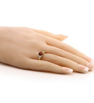 Garnet Yellow Plated Silver Available in Women's Statement Rings