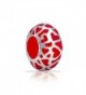 Bling Jewelry Red Enamel Open Love Cut Out Heart Charm Bead .925 Sterling Silver - CM118L0BFB1