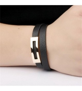 Leather Double Bracelets Bangles Jewelry