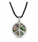 Liavy's Peace Sign Fashionable Necklace - Abalone Paua Shell - 18" Wild Style Chain - Unique Gift and Souvenir - CA120PDIE01