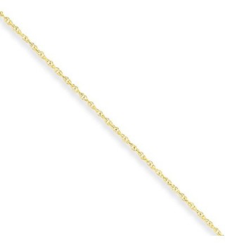Unisex Children 10K Yellow Gold Lite 0.8MM Lite Rope Chain Necklace-14" - CV120AT04RF