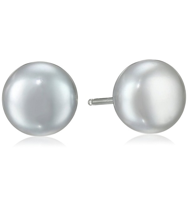 Honora Sterling Silver Freshwater Cultured Pearl Stud Earrings - Grey - CX11THY8OP5