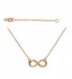 Infinity Necklace Sterling Silver 925 - Silver- Rose or Yellow Gold Plated - Adjustable - CU12832KRDN