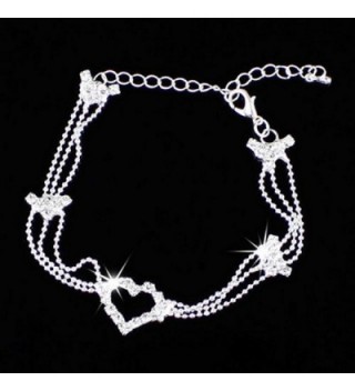 VANKER Stylish Crystal Rhinestone Silver in Women's Anklets