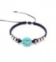 Peace Sign Hemp Bracelet - Handmade Bracelet - Adjustable Cord Surfer Bracelet - Turquoise - CG12GQDKCW7