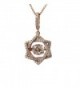 NANA Star of David Dancing Stone S-Silver & Swarovski CZ with 0.8mm 22" Adjustable Box Chain - C012O1H45A6