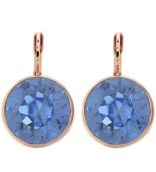 CP Bella Light Sapphire Crystal Rose Gold-plated Earrings Made with Swarovski Crystals - CS189U7Y0W7