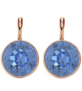 CP Bella Light Sapphire Crystal Rose Gold-plated Earrings Made with Swarovski Crystals - CS189U7Y0W7