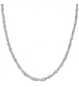 Sterling Silver 2.75mm Singapore Chain (14- 16- 18- 20- 22- 24- 30 or 36 inch) - CX1162UAW8X