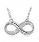 ANGEL NINA Infinite Love" 925 Sterling Silver 3A Zirconia Necklace Pendant Convey Infinity Love - CD18C5T8DWY