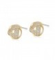 Brilliant Zirconia Earrings Triple Knot Silhouette in Women's Stud Earrings
