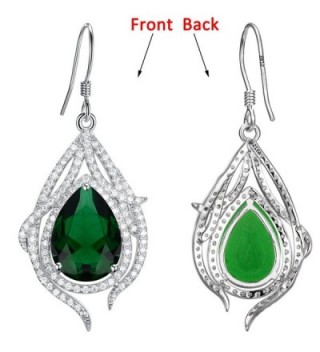 EleQueen Sterling Zirconia Teardrop Earrings in Women's Drop & Dangle Earrings