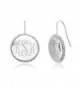 Azury Personliazed Braided Round Monogram Earrings-Free Engraving - C31880N8UWY