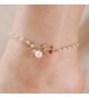 Anchor Charm Freshwater Pearl Anklet