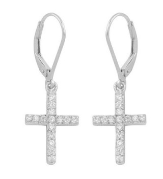 Sterling Silver Zirconia Dangle Earrings