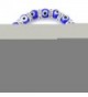 JewelrieShop Turkish Evil Eye Murano Glass Beads Beaded Bracelet with Rondelle Spacer - 8mm Blue Eye Beads - CU11E96O649