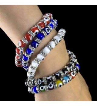 JewelrieShop Turkish Murano Bracelet Rondelle in Women's Strand Bracelets
