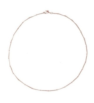 HONEYCAT Rose Gold Thin Bead Ball & Chain Choker Necklace | Minimalist- Delicate Jewelry - C417X60644N