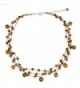 NOVICA Dyed Brown Cultured Freshwater Pearl Stainless Steel Choker Necklace- 15"- 'Cinnamon Glow' - CD111AIC28Z