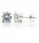 Sterling Silver 6mm Round Clear Cubic Zirconia Stud Earrings (1.5tcw) - C412O5SDXPG