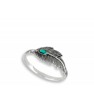 Simulated Turquoise Oxidized Sterling Silver