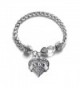 Amor 1 Carat Classic Silver Plated Heart Clear Crystal Charm Bracelet Jewelry - C411VDKSE97