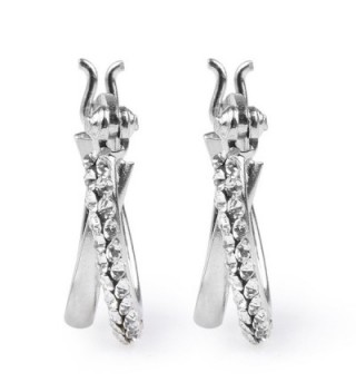 Sterling Crystal Simulated Diamond Earrings