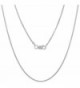 0.7mm - 4.5mm .925 Sterling Silver Italian Crafted Box Link Chain Necklace - 16"18"20"24"30"36" - C312NZO87O4