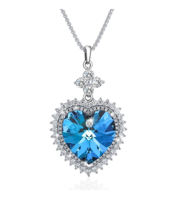 SIVERY Valentine Necklace Swarovski Crystals - CZ12J3LZ8N7