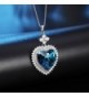 SIVERY Valentine Necklace Swarovski Crystals in Women's Pendants