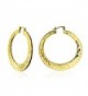 Bling Jewelry High Polished Gold Plated Brass Large Hammered Hoop Earrings 2in - CZ11CZFTEW5