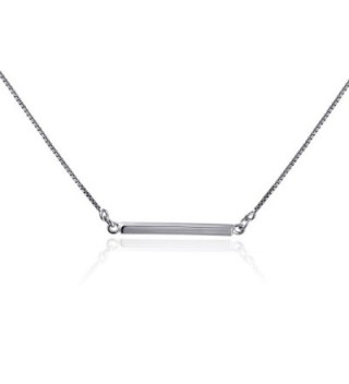 CIShop Minimalist "Balance" Sterling Silver Cubic Zirconia Ball Bar Pendant Necklace for Women - Bar - CA182E8C0EY