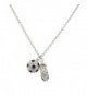 Lux Accessories Soccer Ball and Sneaker Sports Charm Necklace - CJ12F780TST