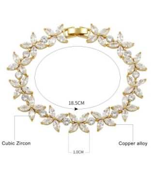 WeimanJewelry Zirconia Bracelet Adjustable Wedding in Women's Strand Bracelets