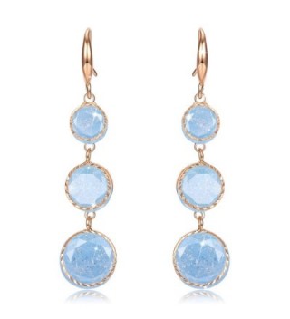 ??Valentines Gift?? Incaton Round Extended Dangle Crystal Earrings Jewelry Gifts for Women - light blue - CJ185DUOWLN