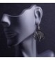 Dragonfly Circle Dangle Earrings Made in Women's Drop & Dangle Earrings