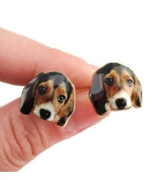 Daisies Beagle Portrait Earrings Jewelry